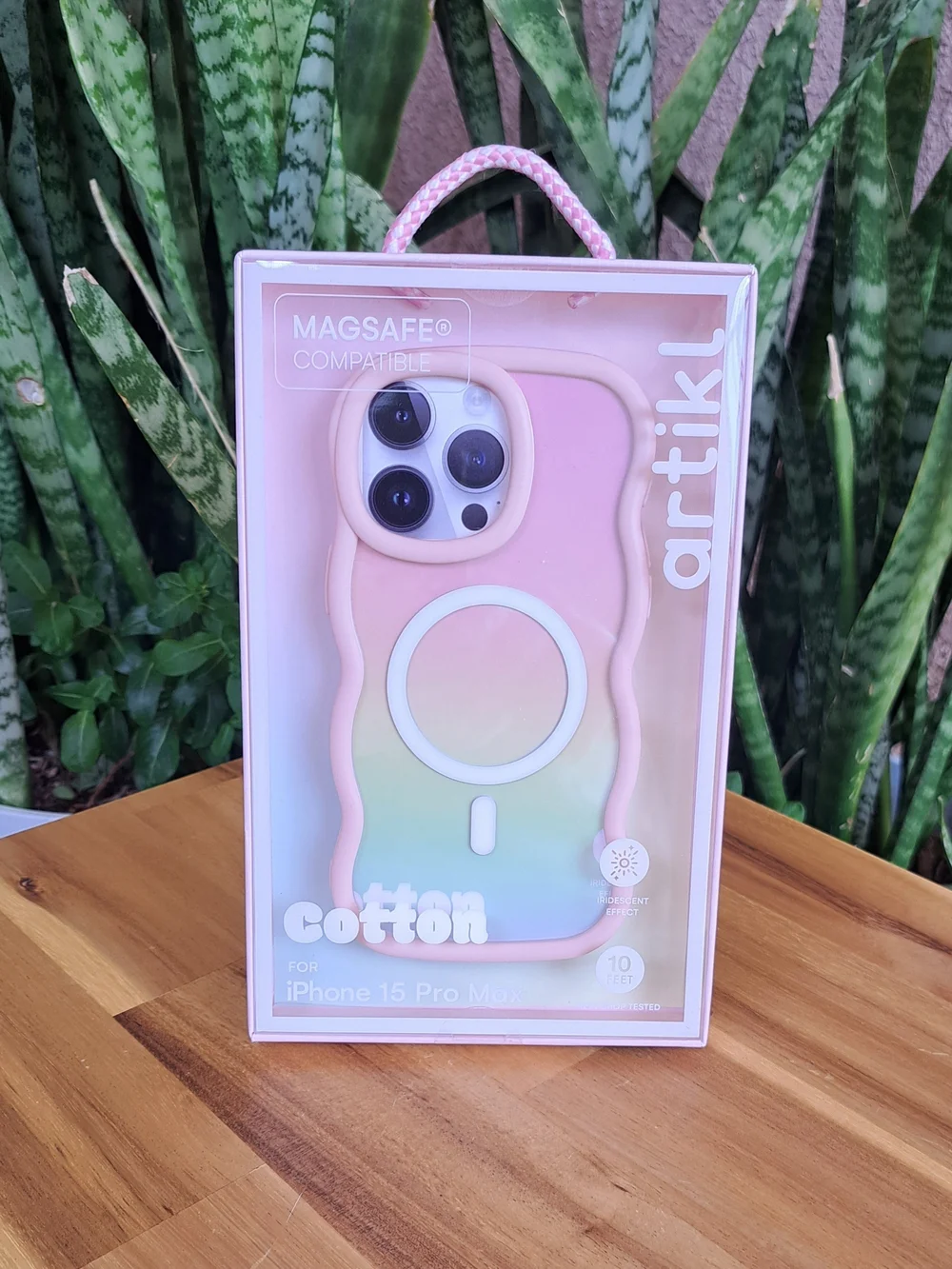 Artikl Cotton MagSafe Compatible iPhone 15 Pro Max Case - Pink Gradient